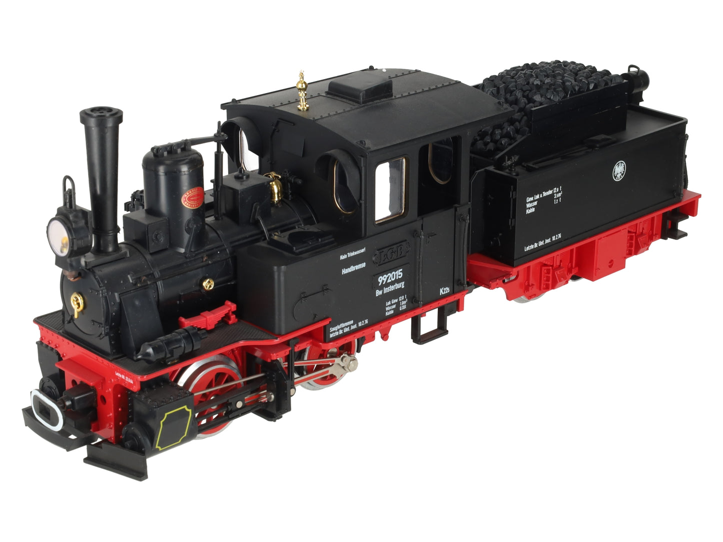 LGB 2015D G Insterburg Steam Locomotive & Tender #992015 EX/Box