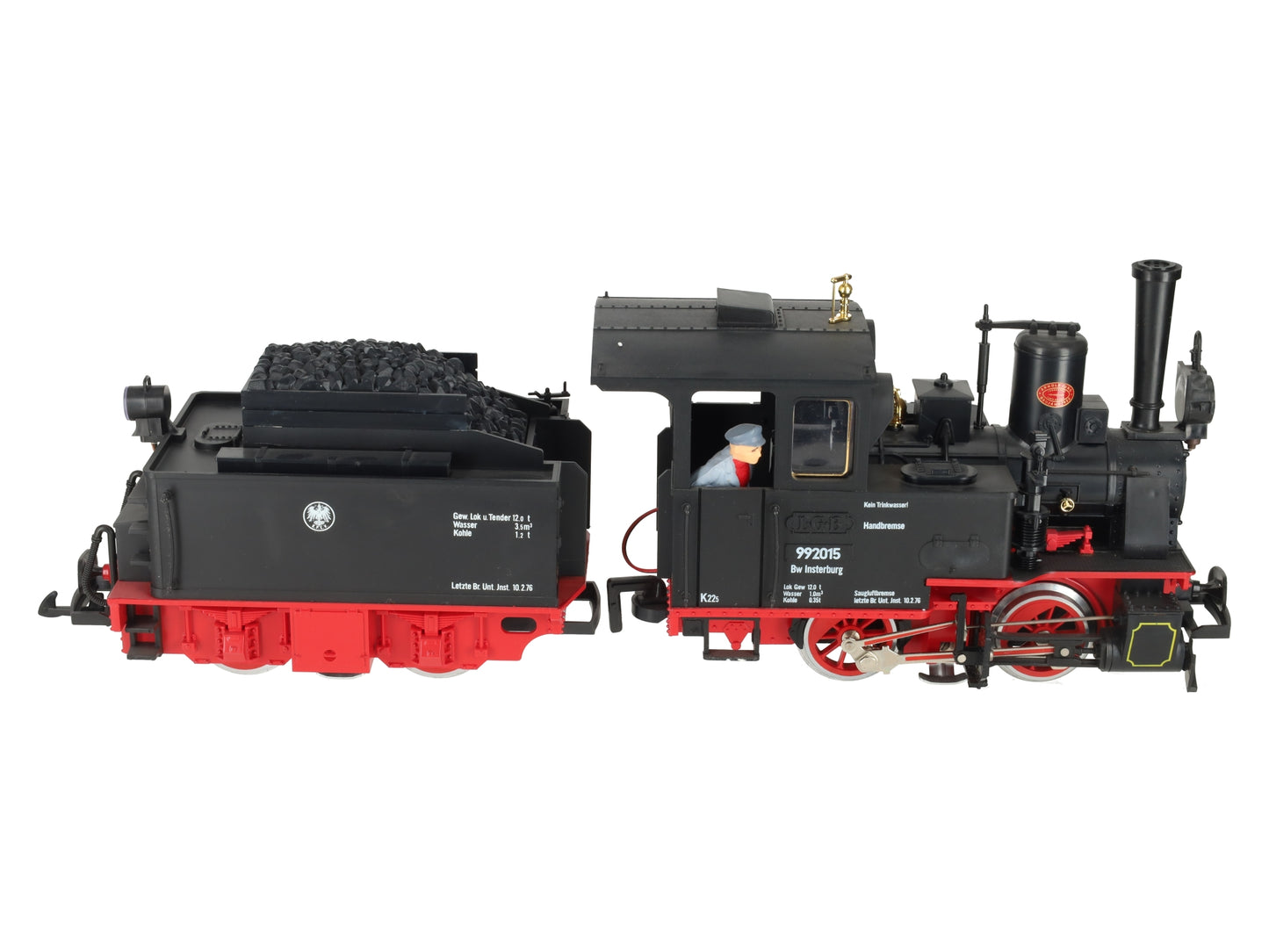 LGB 2015D G Insterburg Steam Locomotive & Tender #992015 EX/Box