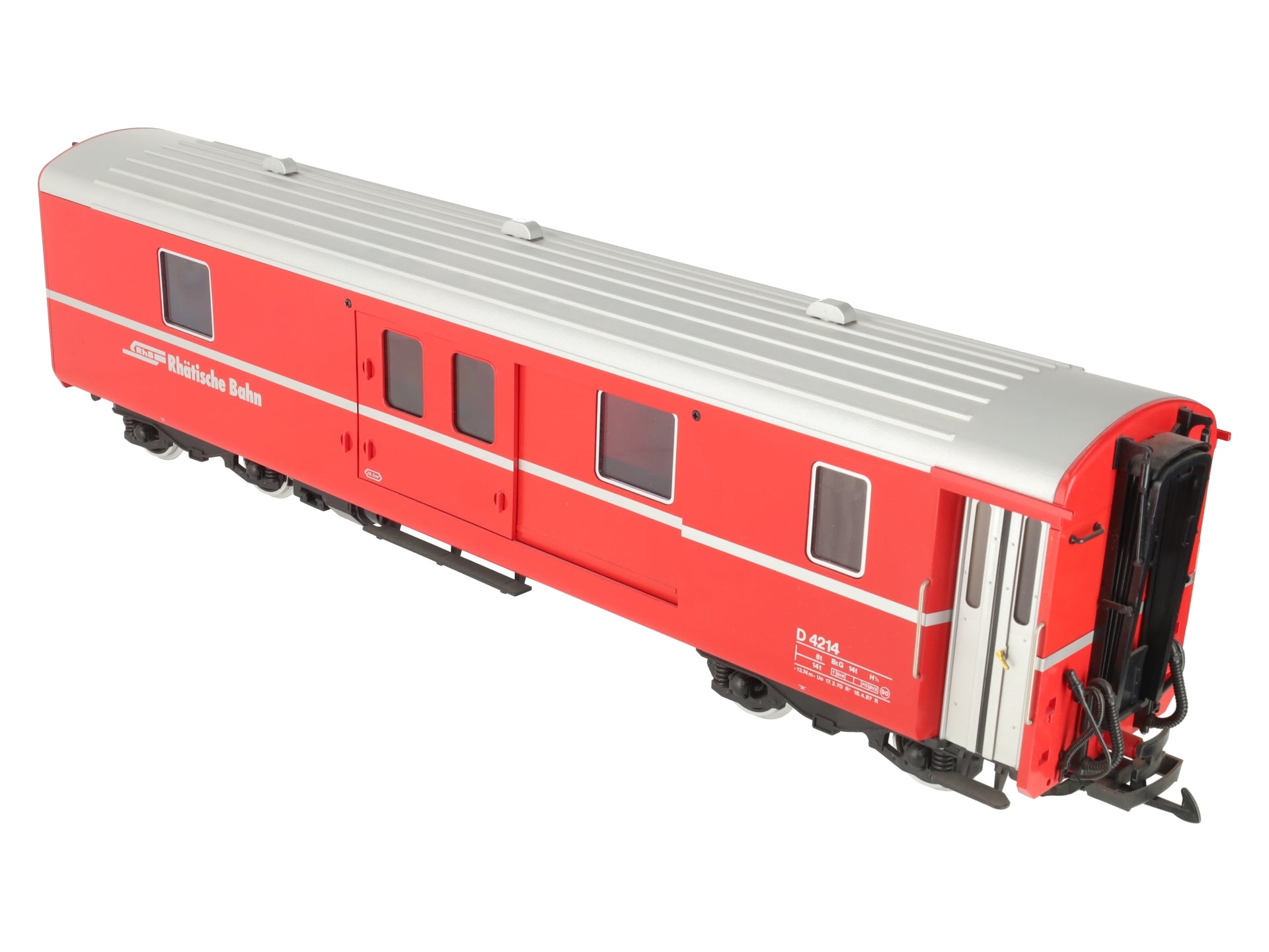 LGB 3069 G Scale RhB Red Baggage Car - Metal Wheels EX/Box