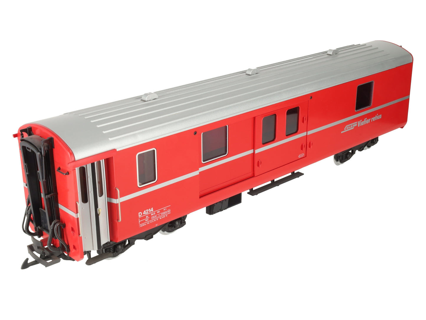LGB 3069 G Scale RhB Red Baggage Car - Metal Wheels EX/Box