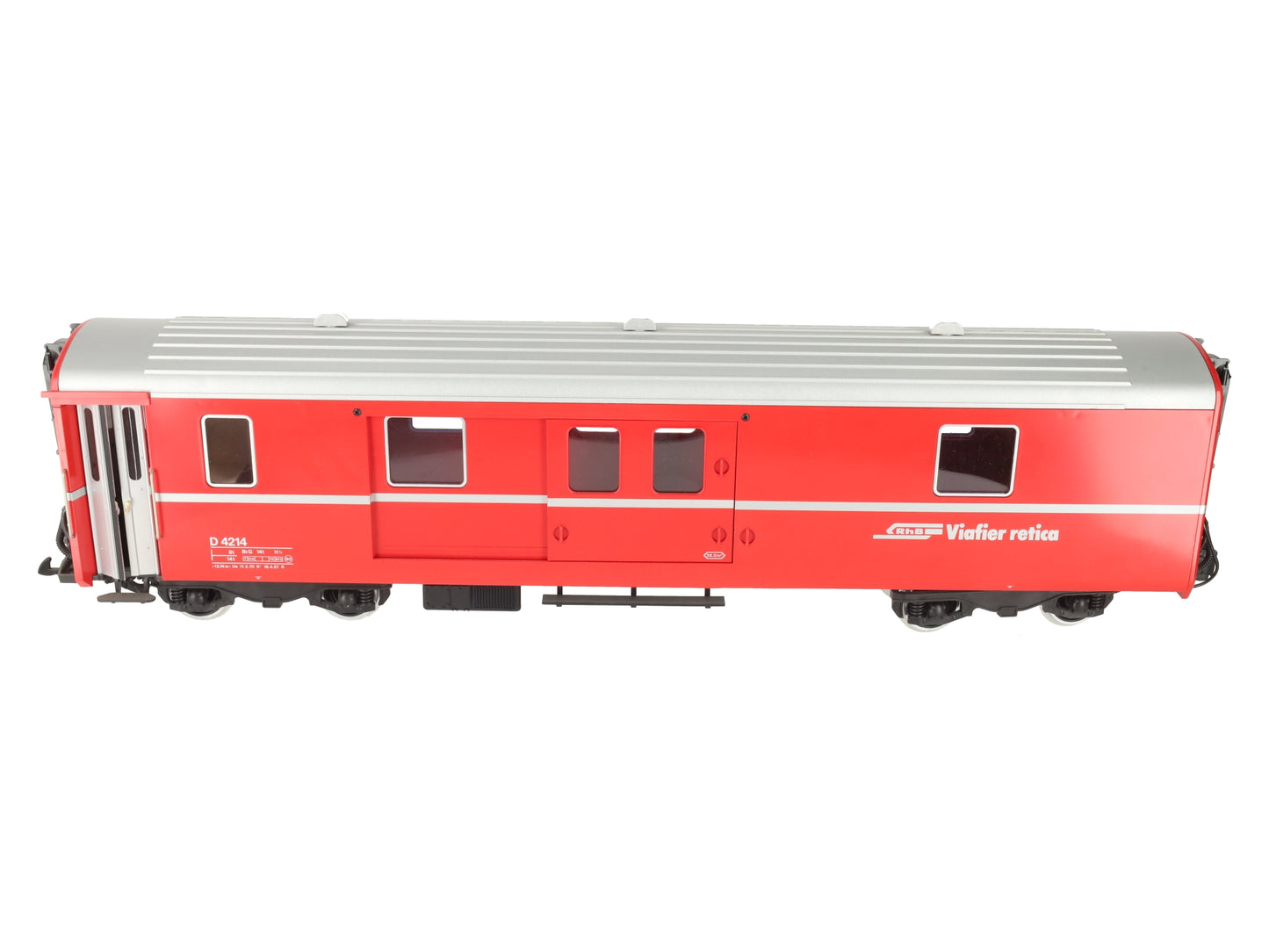 LGB 3069 G Scale RhB Red Baggage Car - Metal Wheels EX/Box