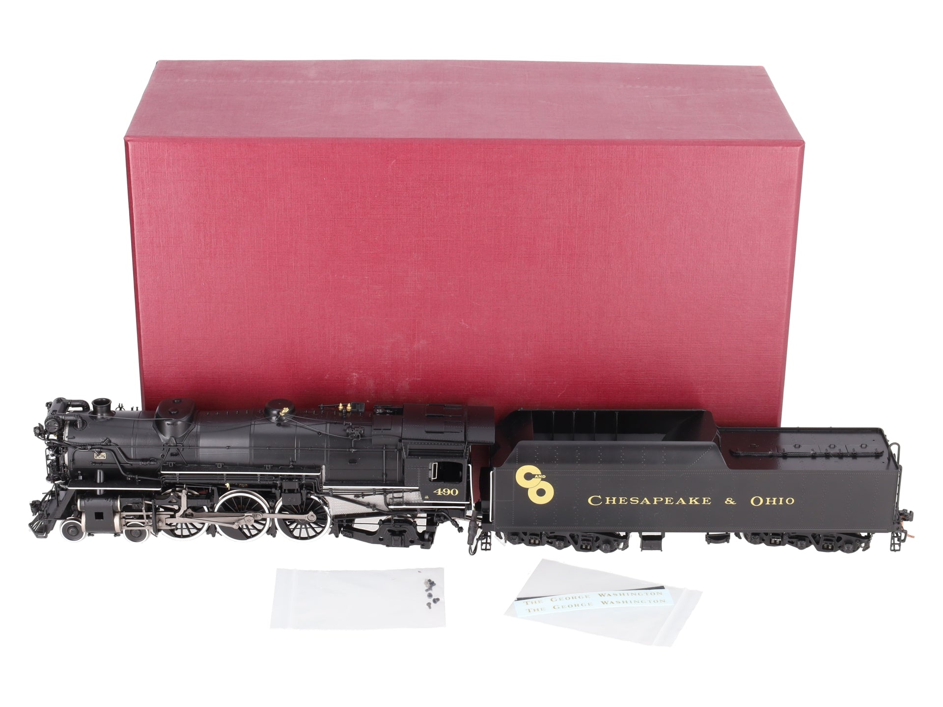 River Raisin Models #490 S Scale Brass Chesapeake & Ohio Loco & Tender -F/P EX/Box