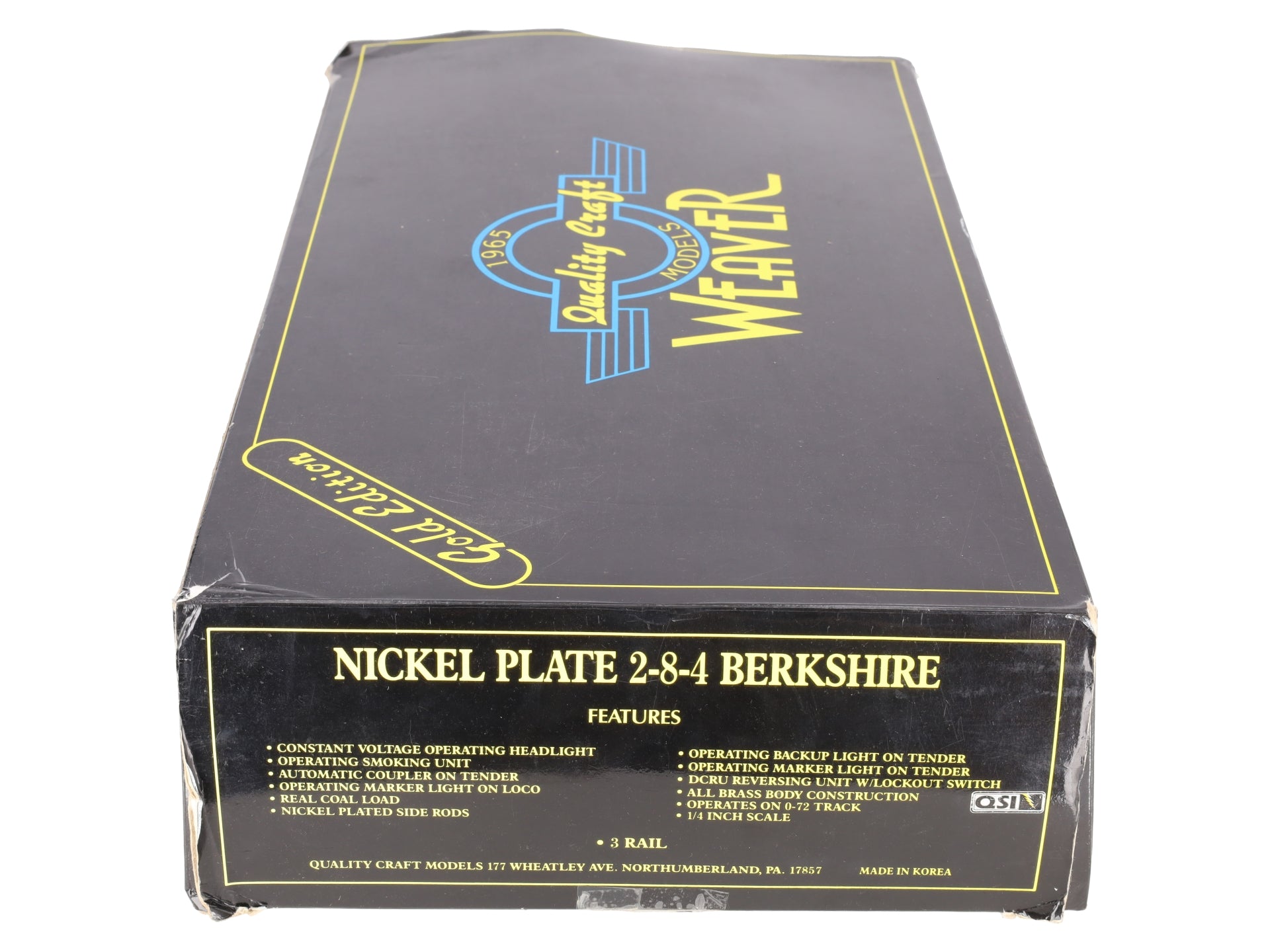 Weaver 759 NKP 2-8-4 Berkshire Brass Steam Locomotive & Tender #759 VG/Box