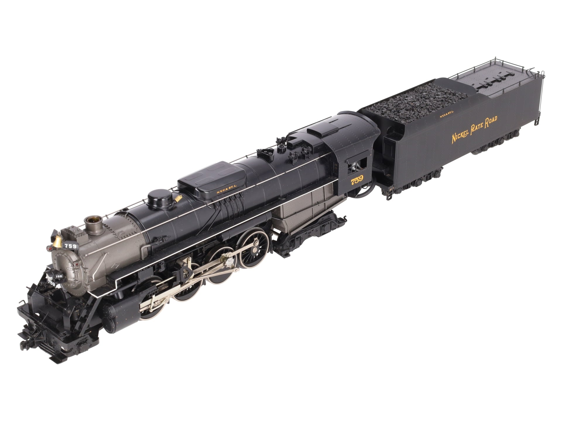 Weaver 759 NKP 2-8-4 Berkshire Brass Steam Locomotive & Tender #759 VG/Box