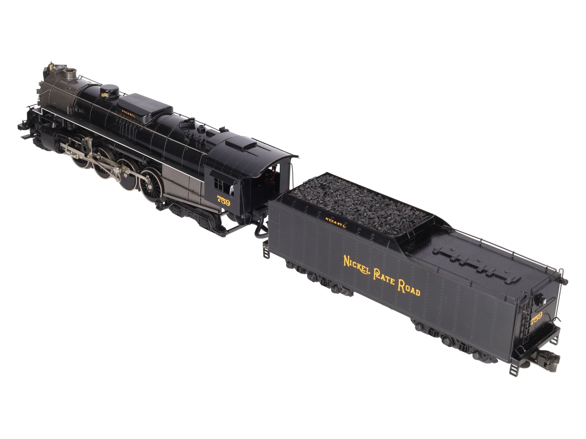 Weaver 759 NKP 2-8-4 Berkshire Brass Steam Locomotive & Tender #759 VG/Box