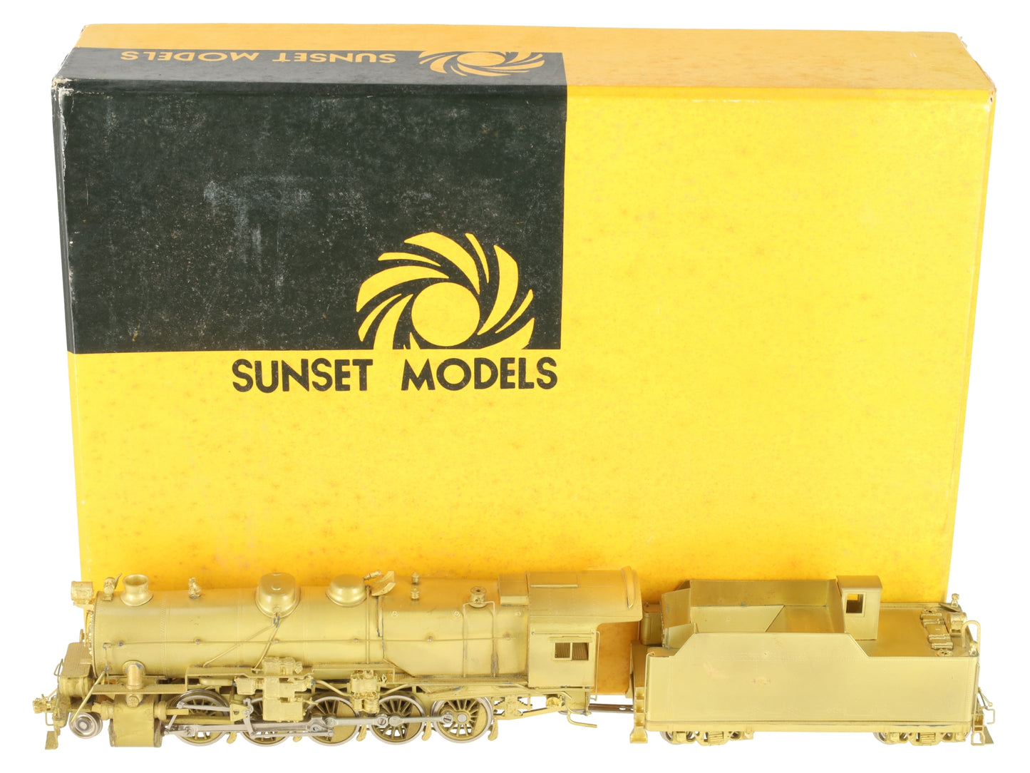 Sunset Models HO Scale Brass Pennsylvania I-1 2-10-0 Steam Locomotive & Tender EX/Box
