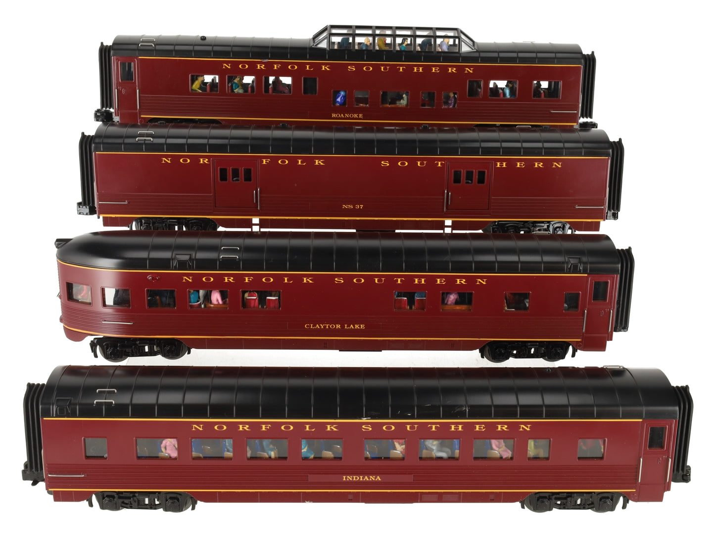 MTH 30-67534 O Norfolk Southern 60' Streamlined Passenger Car Set (Set of 4) EX/Box
