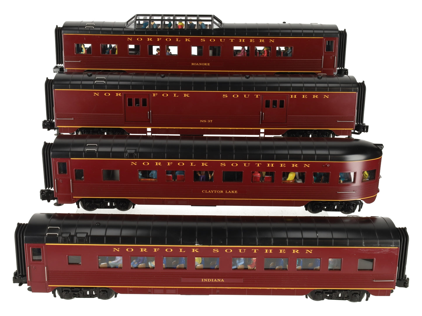 MTH 30-67534 O Norfolk Southern 60' Streamlined Passenger Car Set (Set of 4) EX/Box