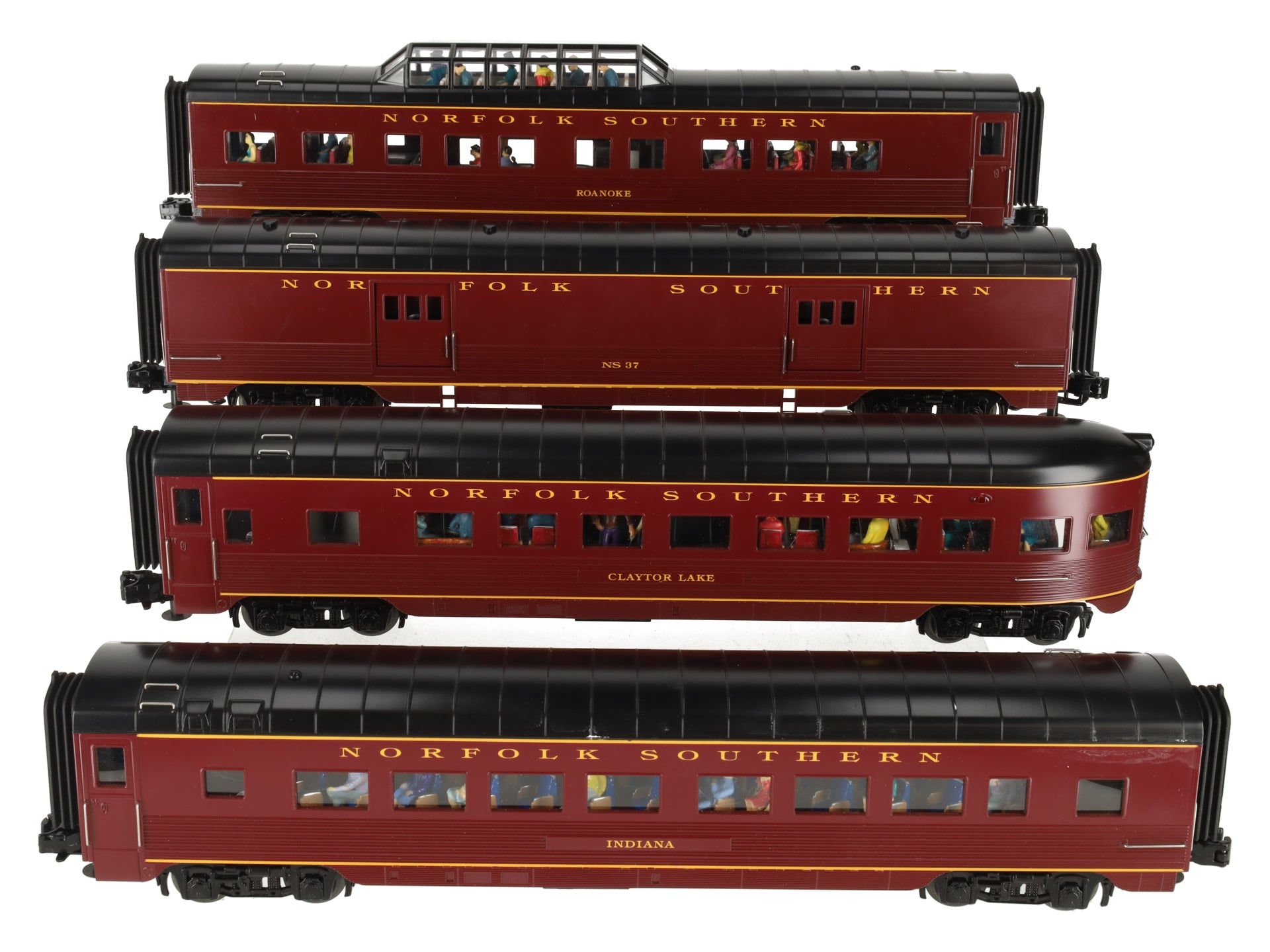MTH 30-67534 O Norfolk Southern 60' Streamlined Passenger Car Set (Set of 4) EX/Box