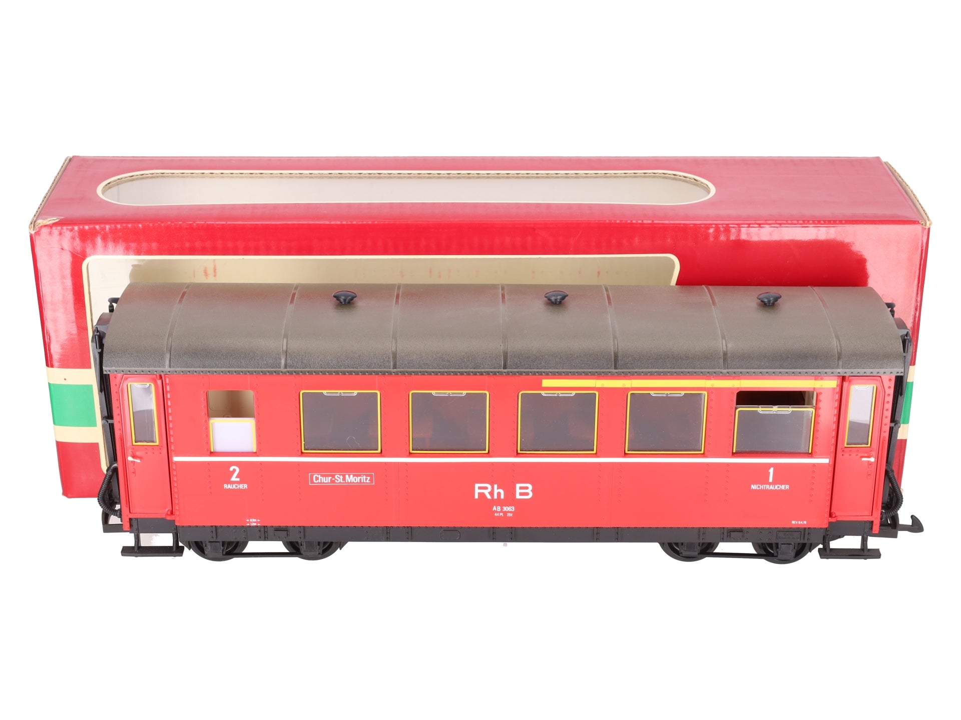 LGB 3063 Rh B Red 8-Wheel Passenger Car EX/Box