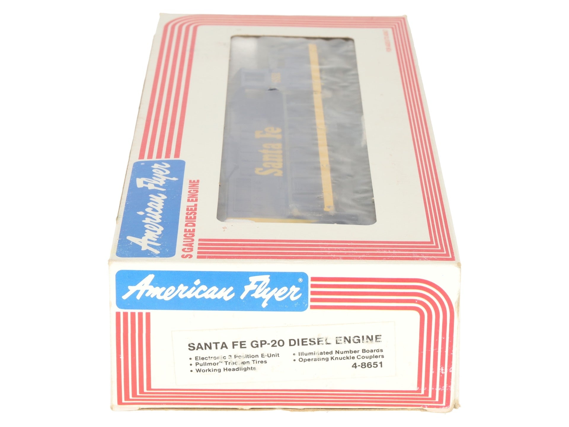 American Flyer 4-8651 S Gauge Santa Fe GP-20 Diesel Engine #8551 EX/Box