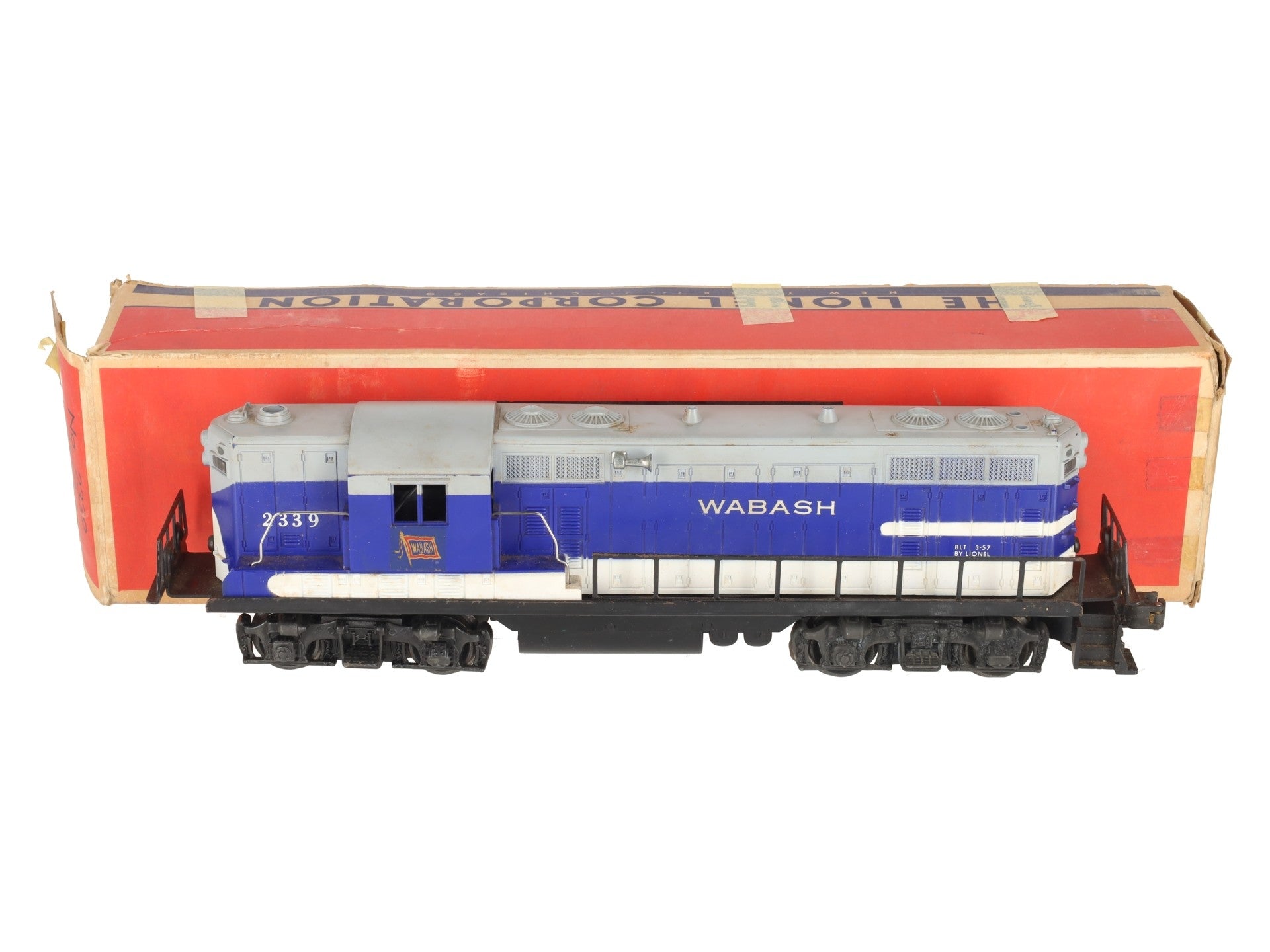 Lionel 2339 Vintage O Wabash GP-7 Powered Diesel Locomotive #2339 VG/Box