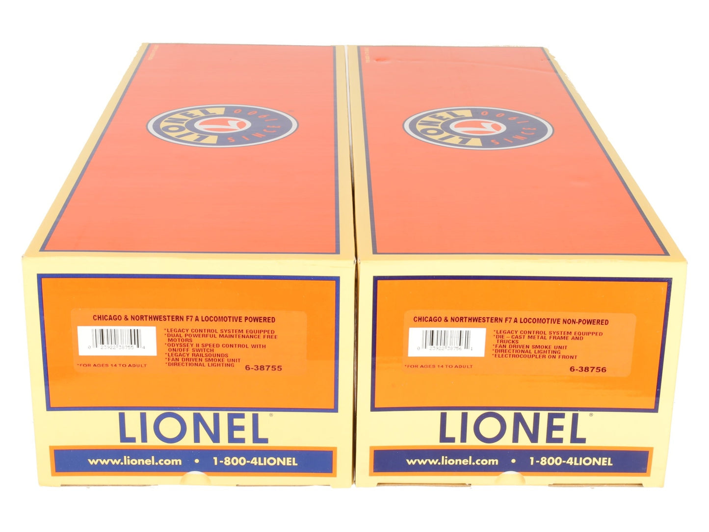 Lionel 6-38754 O Gauge C&NW Legacy F-7 AA Diesel Locomotive Set #401/#403 EX/Box