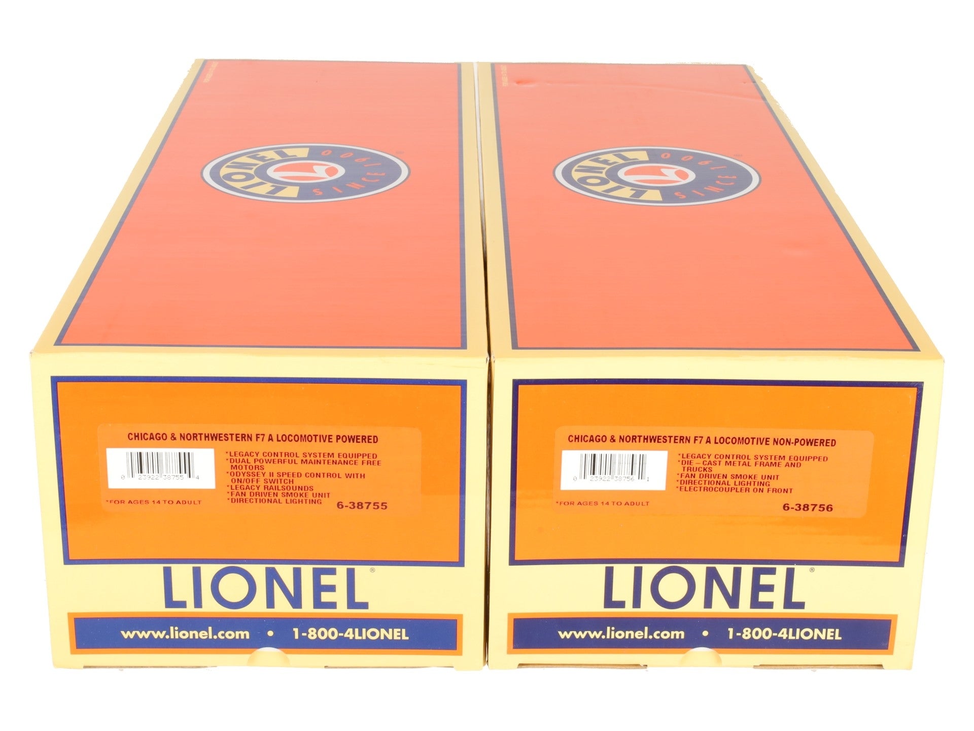 Lionel 6-38754 O Gauge C&NW Legacy F-7 AA Diesel Locomotive Set #401/#403 EX/Box