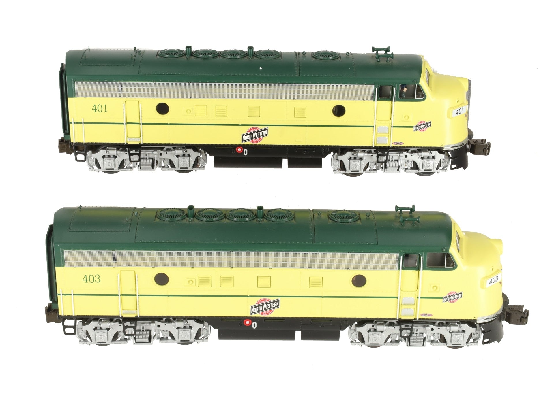 Lionel 6-38754 O Gauge C&NW Legacy F-7 AA Diesel Locomotive Set #401/#403 EX/Box