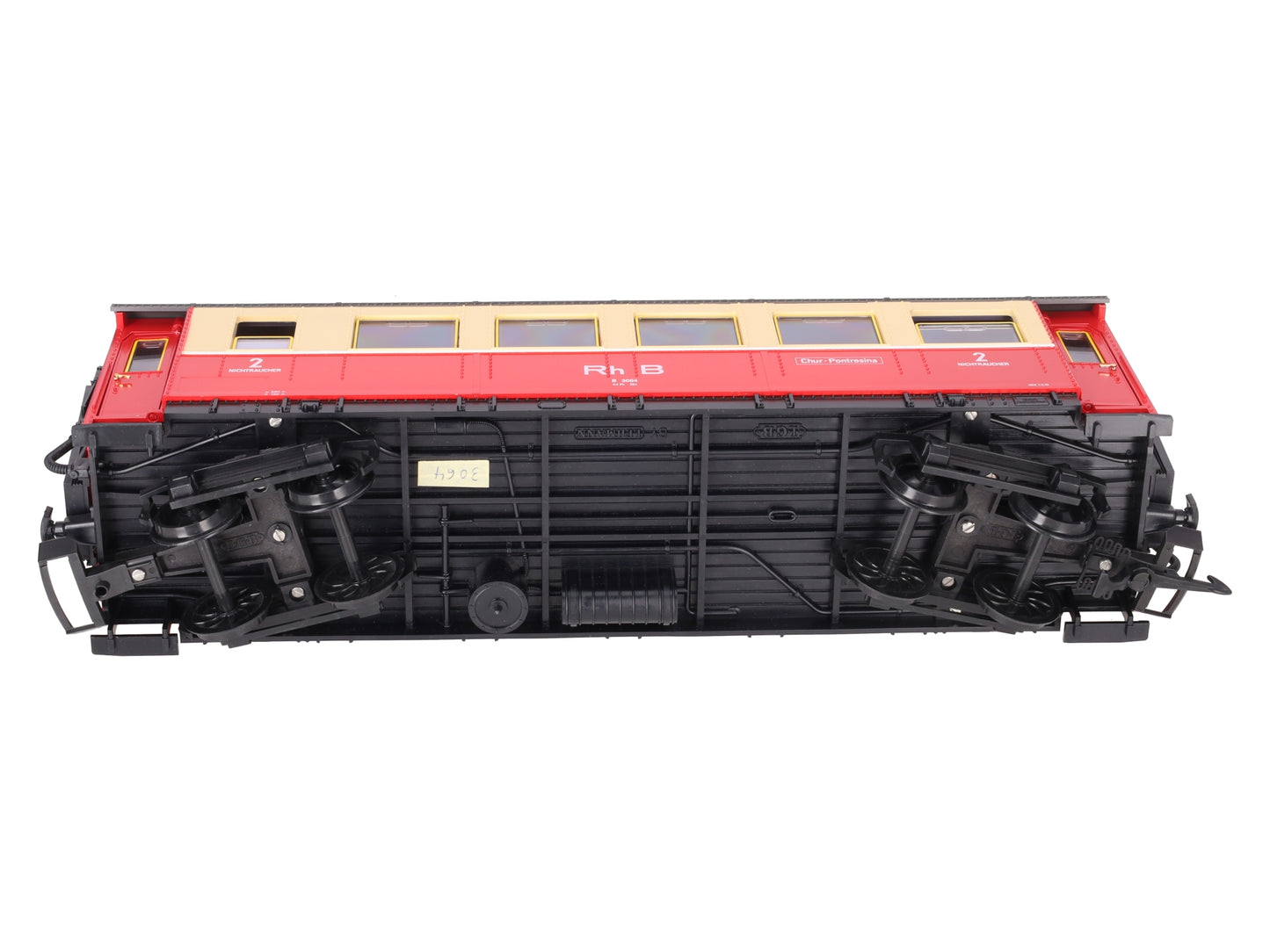 LGB 3064 G Scale RhB Railway 2nd Class Coach Car EX/Box