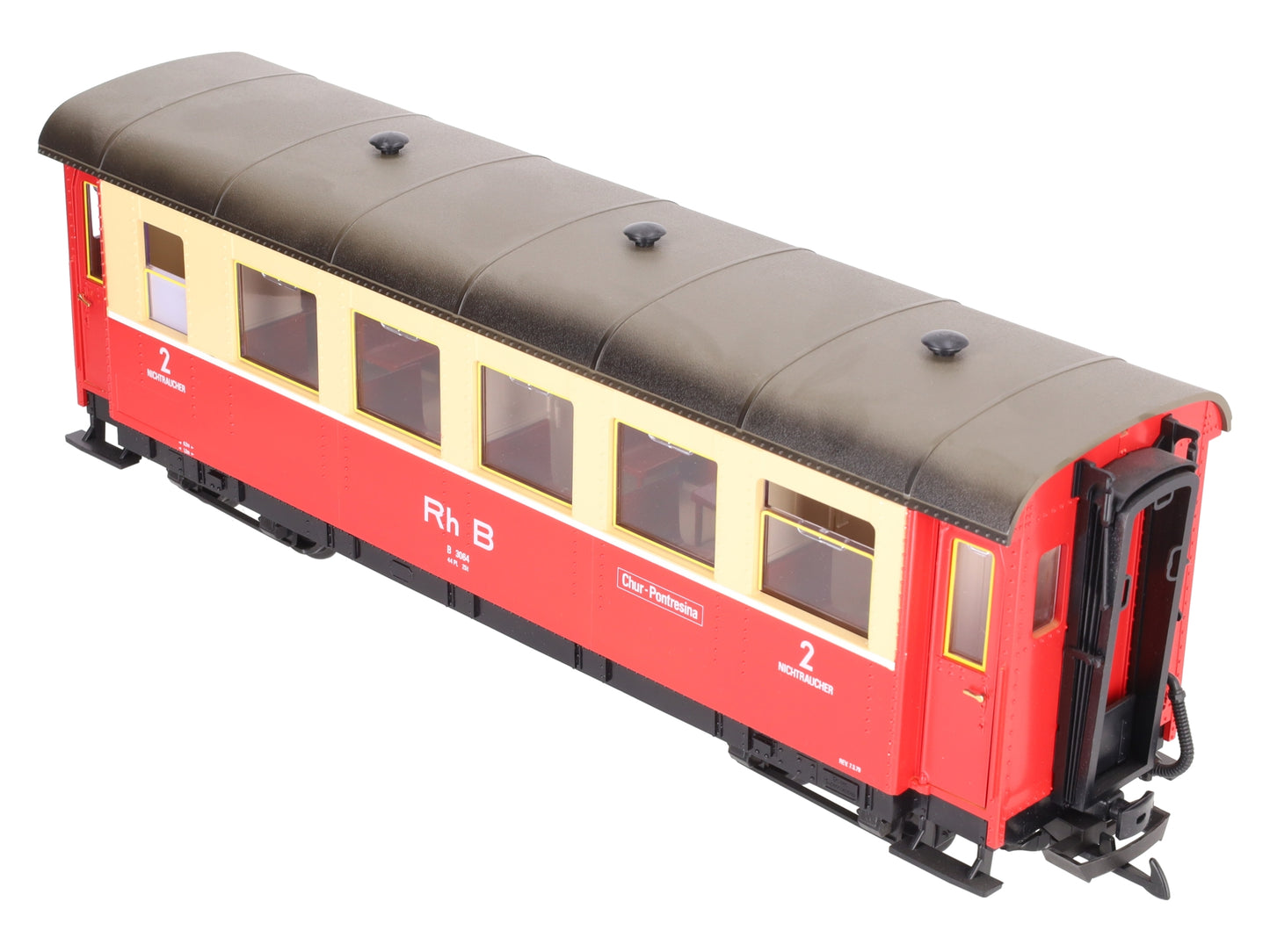 LGB 3064 G Scale RhB Railway 2nd Class Coach Car EX/Box