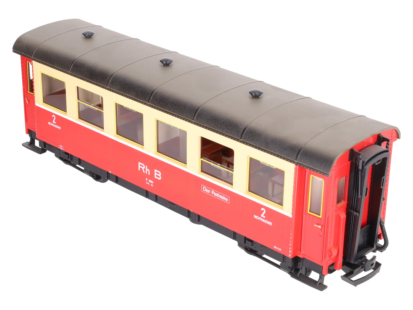 LGB 3064 G Scale RhB Railway 2nd Class Coach Car EX/Box