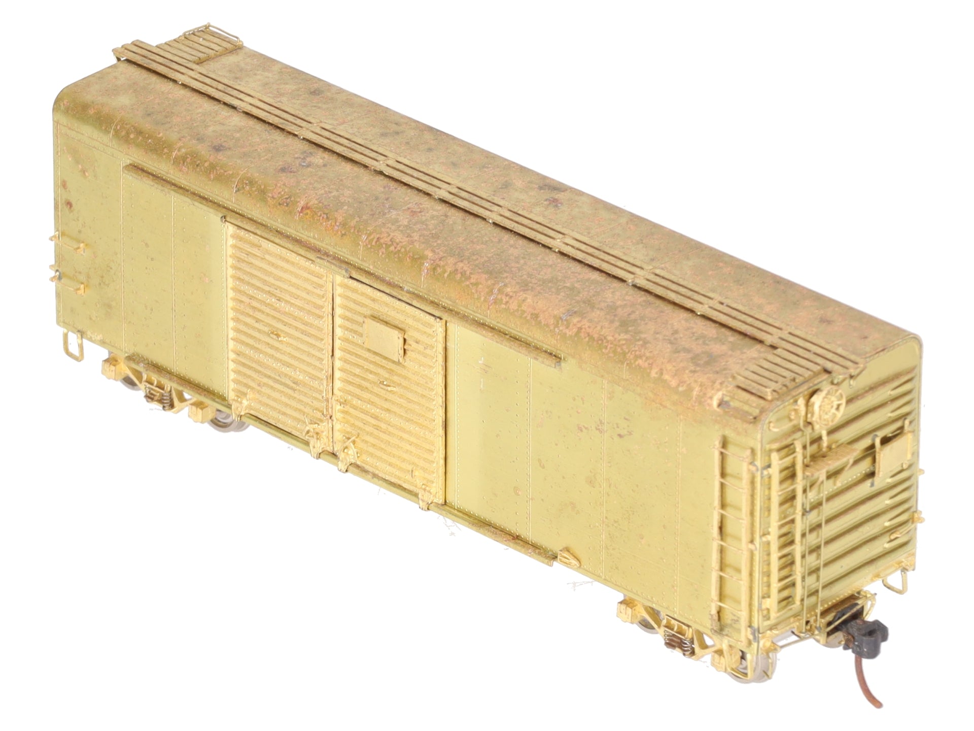 W & R HO BRASS  40' Round Roof Automobile Boxcar VG/Box