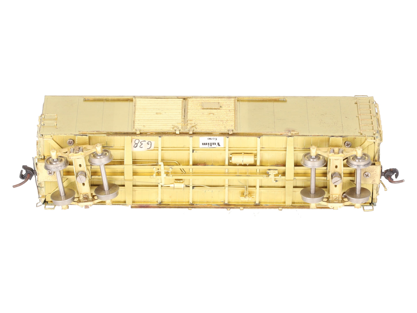 W & R HO BRASS  40' Round Roof Automobile Boxcar VG/Box