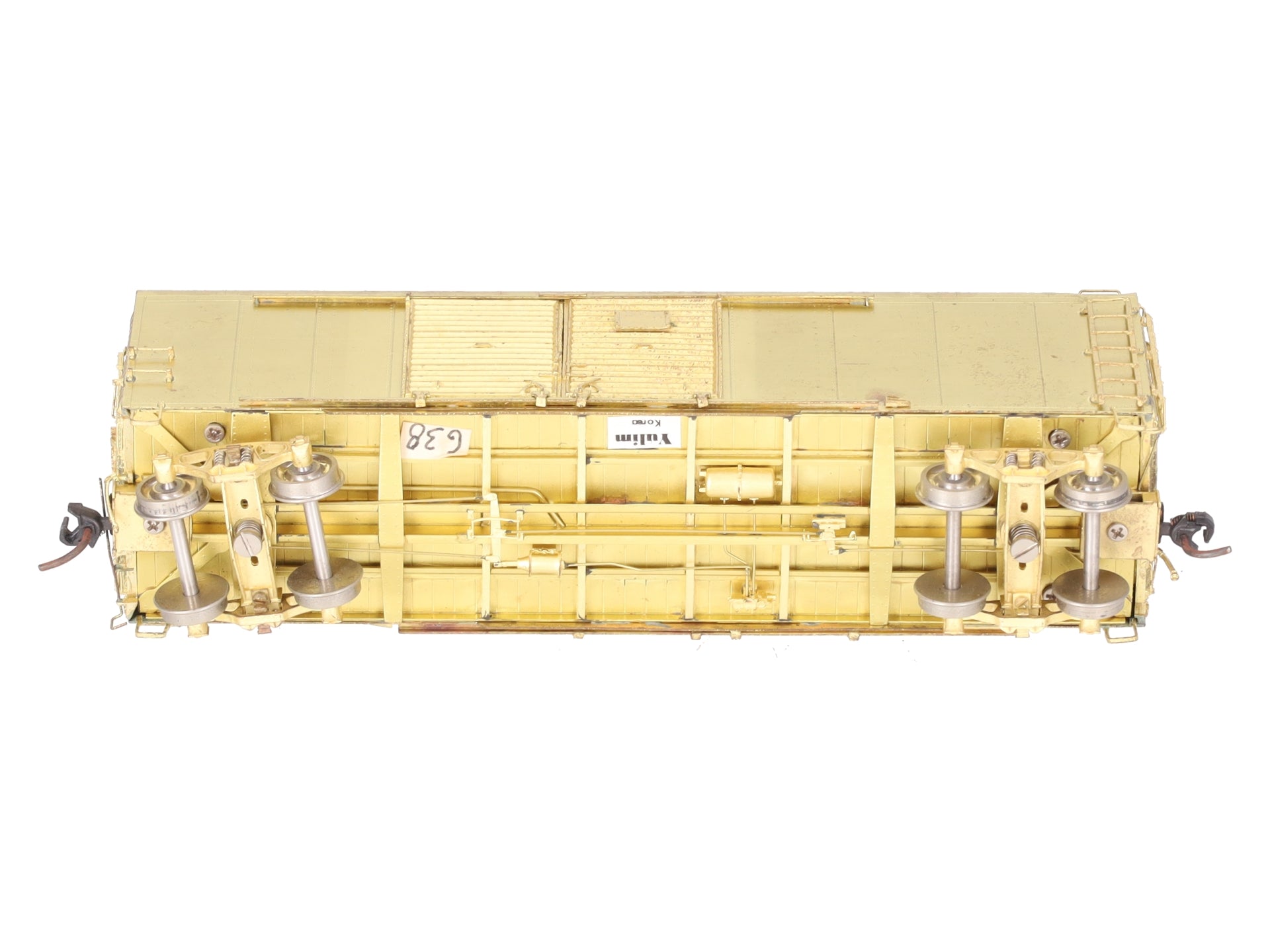 W & R HO BRASS  40' Round Roof Automobile Boxcar VG/Box