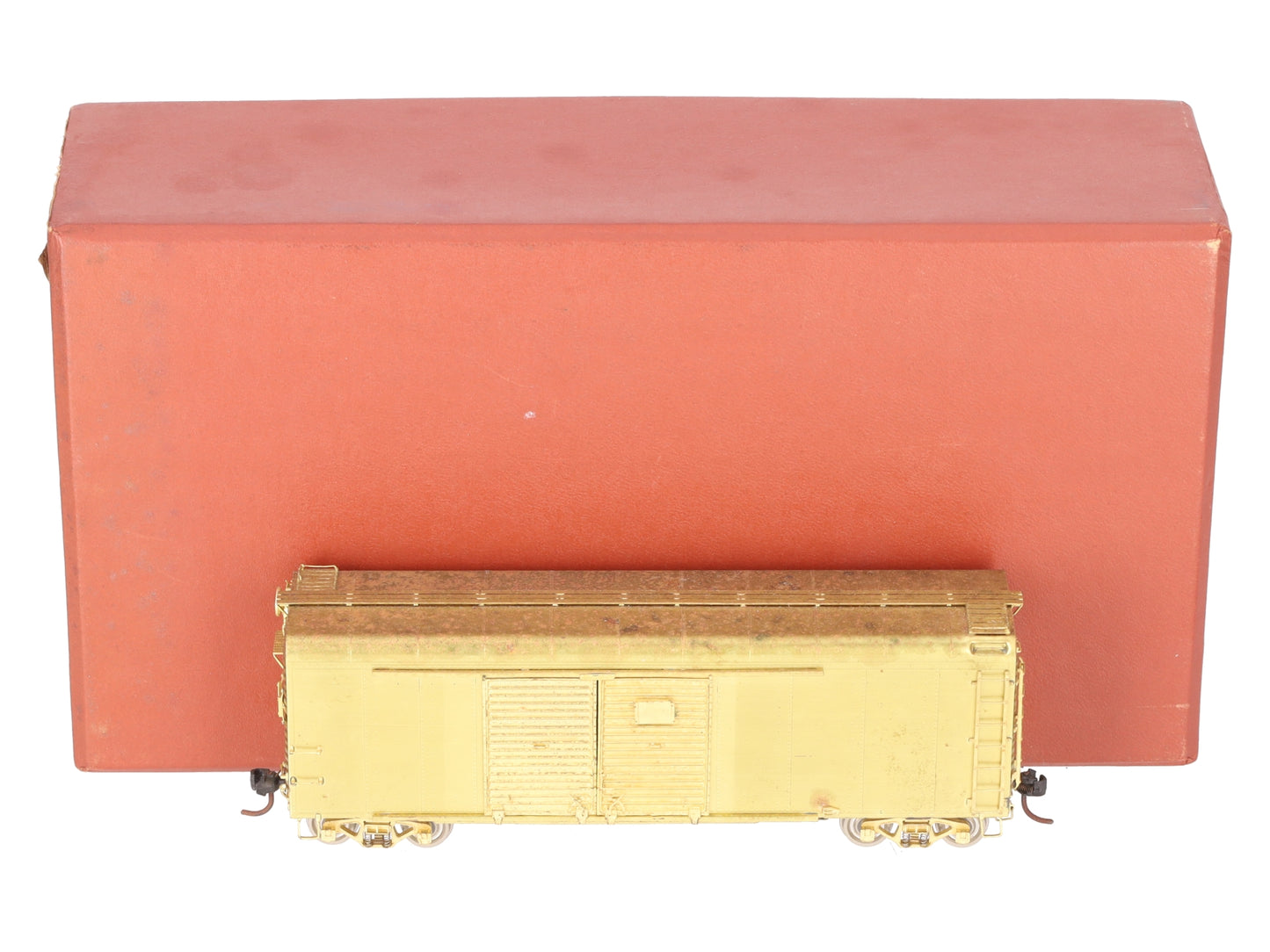 W & R HO BRASS  40' Round Roof Automobile Boxcar VG/Box