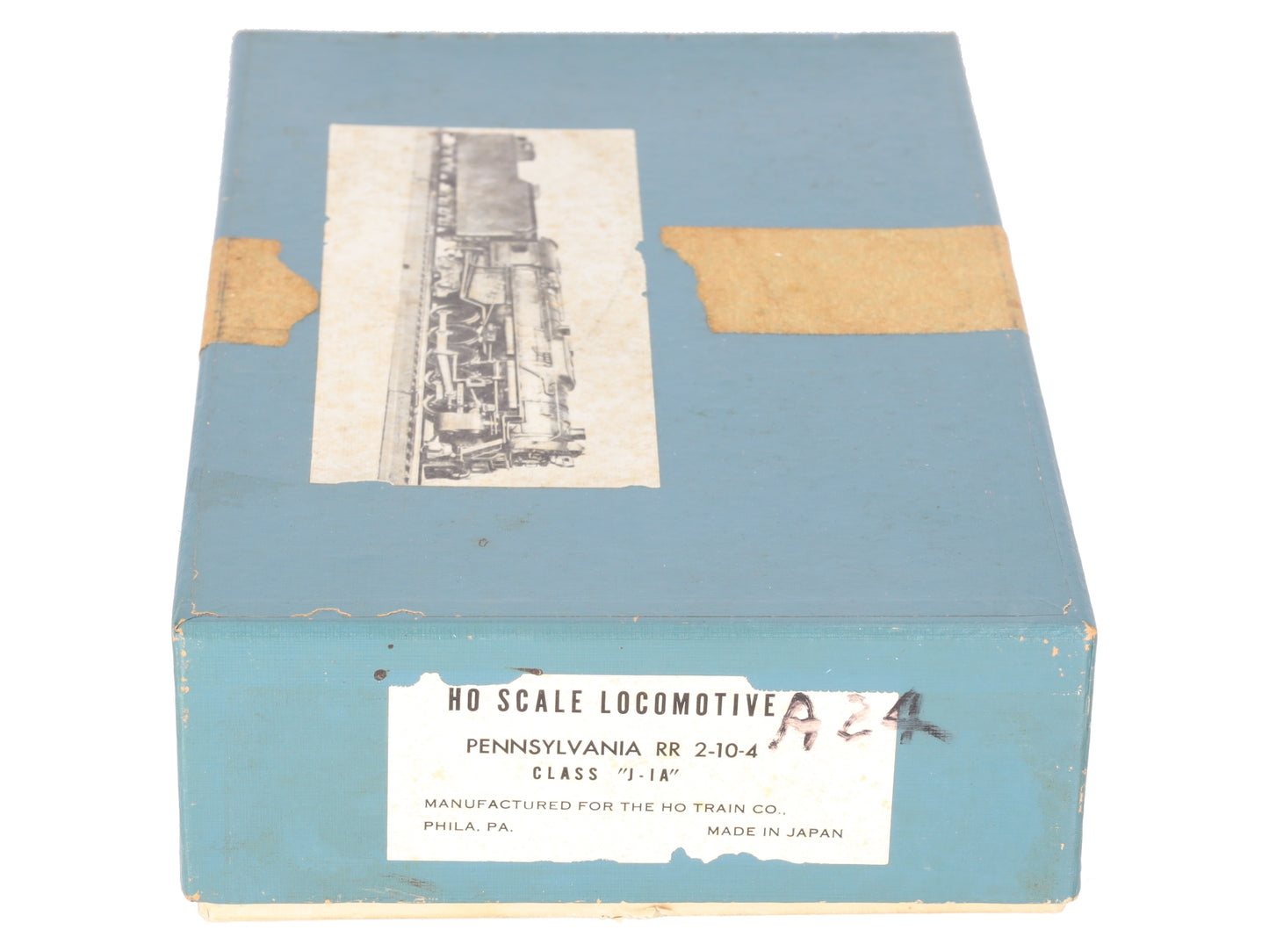 HO Train CO HO BRASS PRR 2-10-4 J-IA Steam Locomotive & Tender -Painted/Box