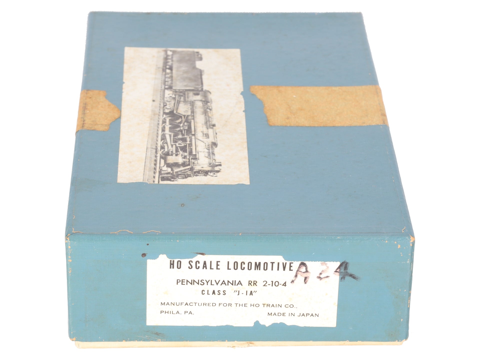 HO Train CO HO BRASS PRR 2-10-4 J-IA Steam Locomotive & Tender -Painted/Box