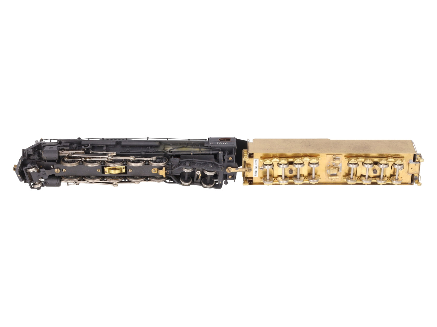 HO Train CO HO BRASS PRR 2-10-4 J-IA Steam Locomotive & Tender -Painted/Box