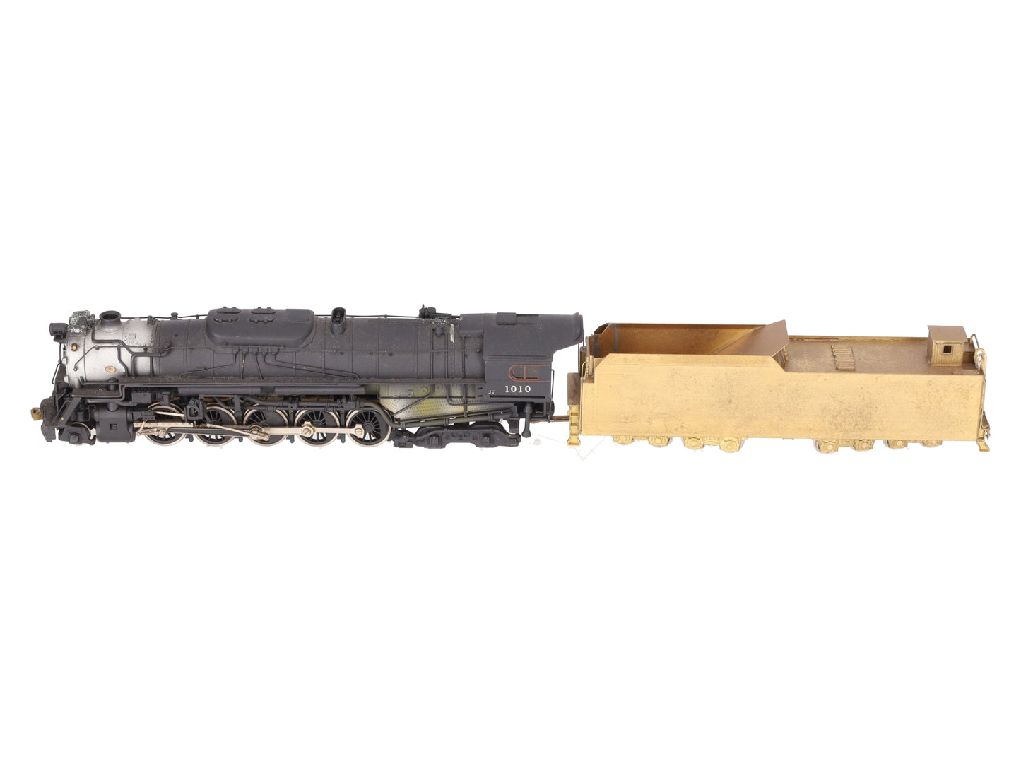 HO Train CO HO BRASS PRR 2-10-4 J-IA Steam Locomotive & Tender -Painted/Box