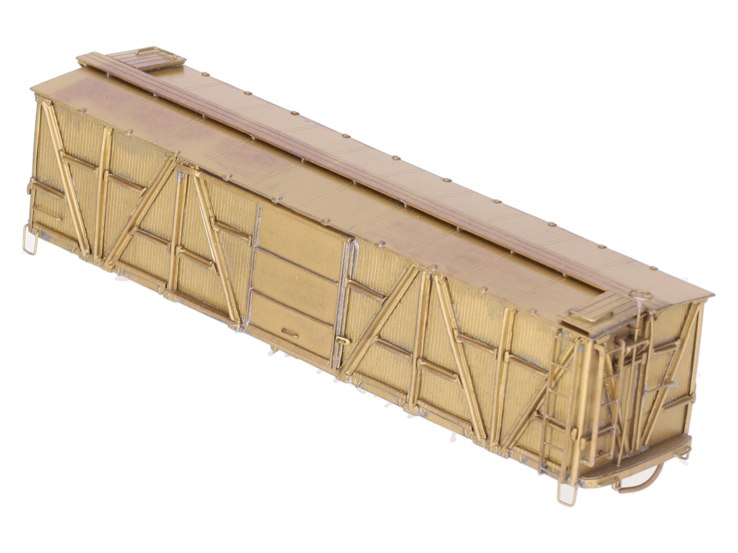 Custom NJ Brass RS-607 HO Brass PRR X-23 Woox Box Car Shell Only - unpainted/Box