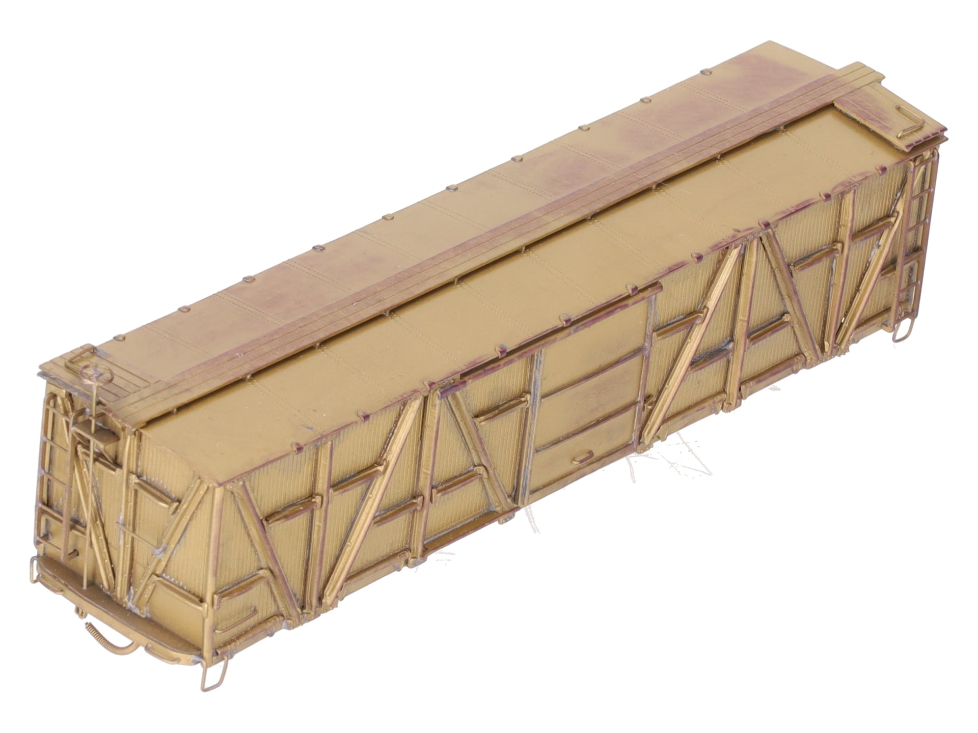 Custom NJ Brass RS-607 HO Brass PRR X-23 Woox Box Car Shell Only - unpainted/Box