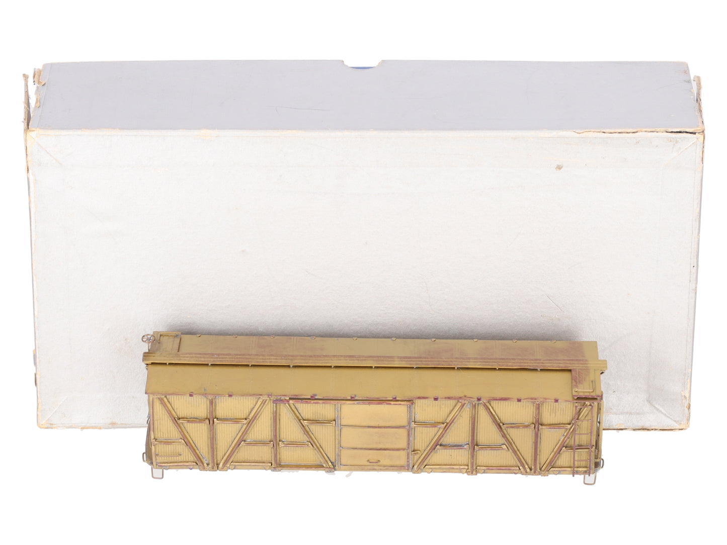 Custom NJ Brass RS-607 HO Brass PRR X-23 Woox Box Car Shell Only - unpainted/Box
