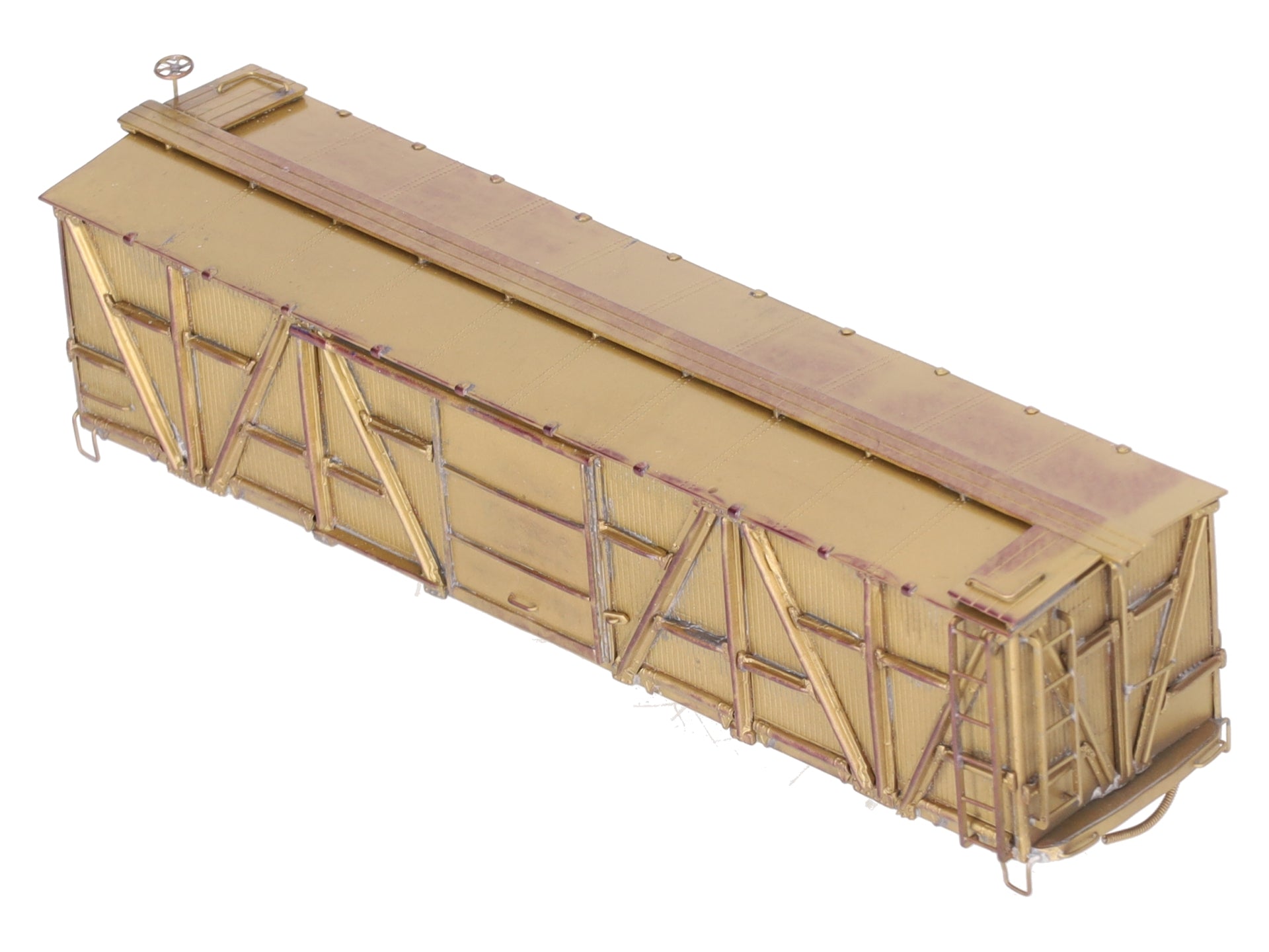 Custom NJ Brass RS-607 HO Brass PRR X-23 Woox Box Car Shell Only - unpainted/Box