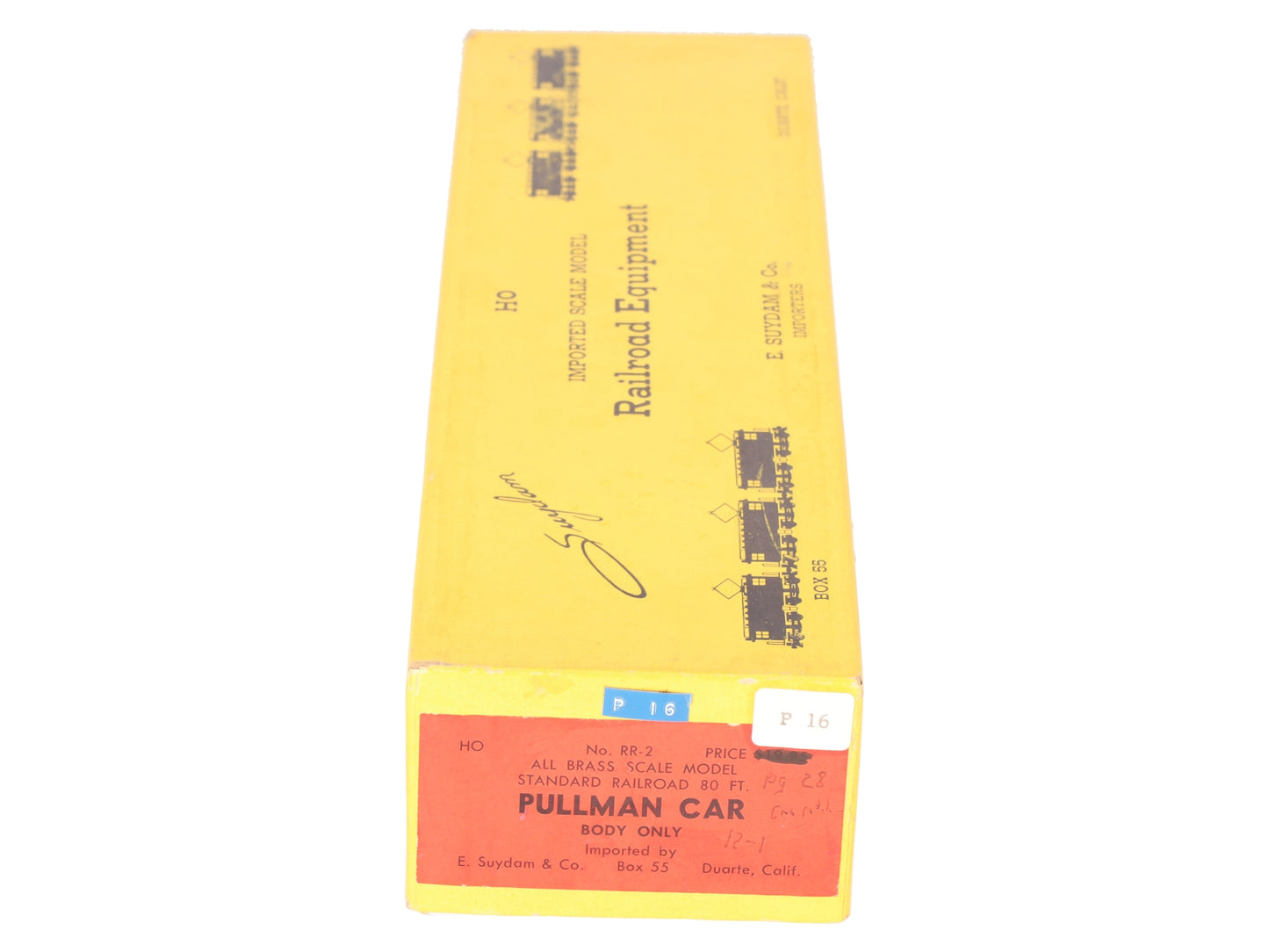 E. Suydam & Co RR-2 HO Scale Brass Pullman Car Kit VG/Box