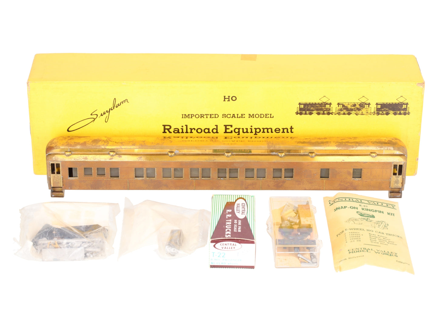 E. Suydam & Co RR-2 HO Scale Brass Pullman Car Kit VG/Box