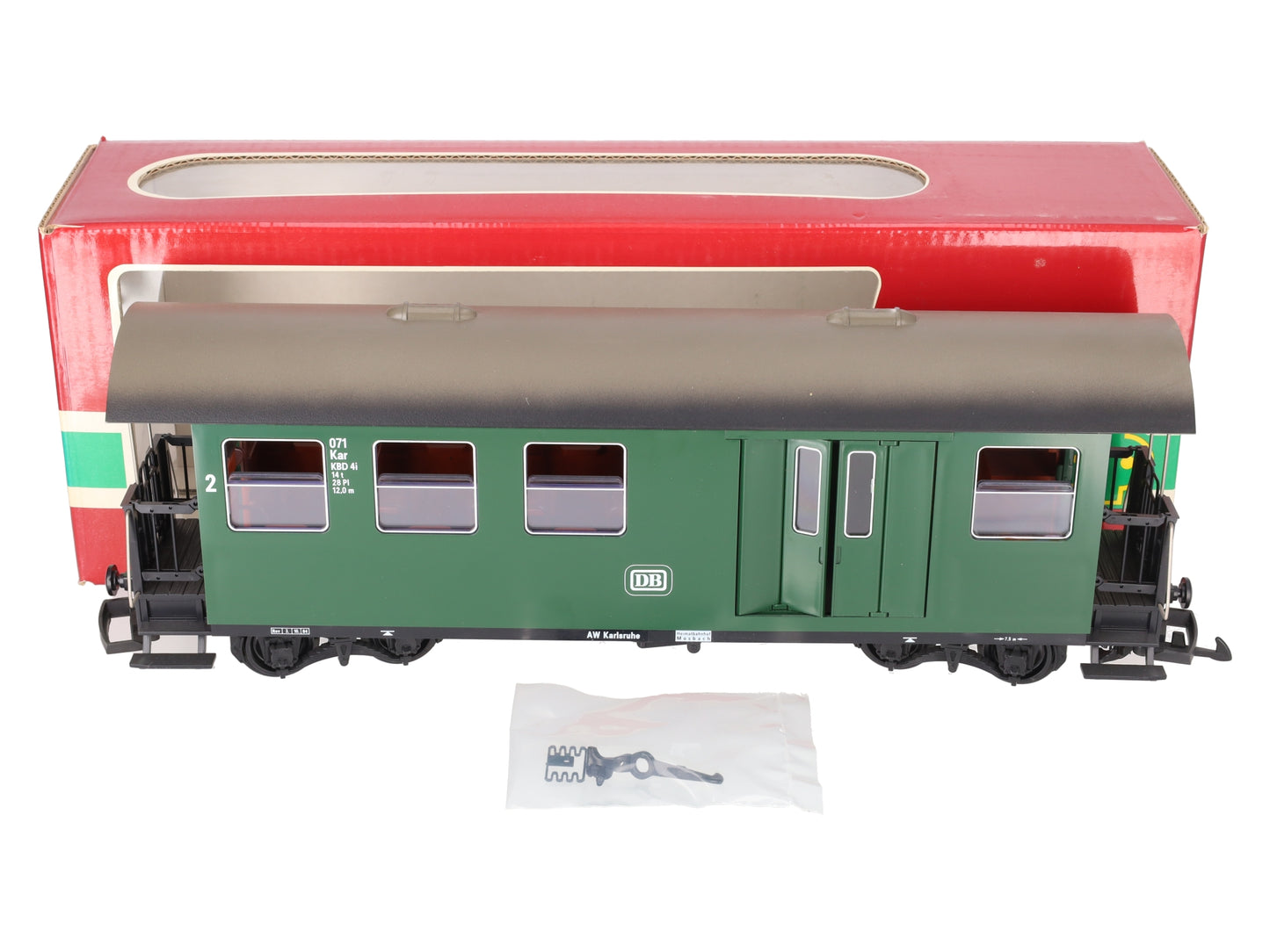 LGB 3071 G Scale DB Green 8-Wheel Passenger Car EX/Box