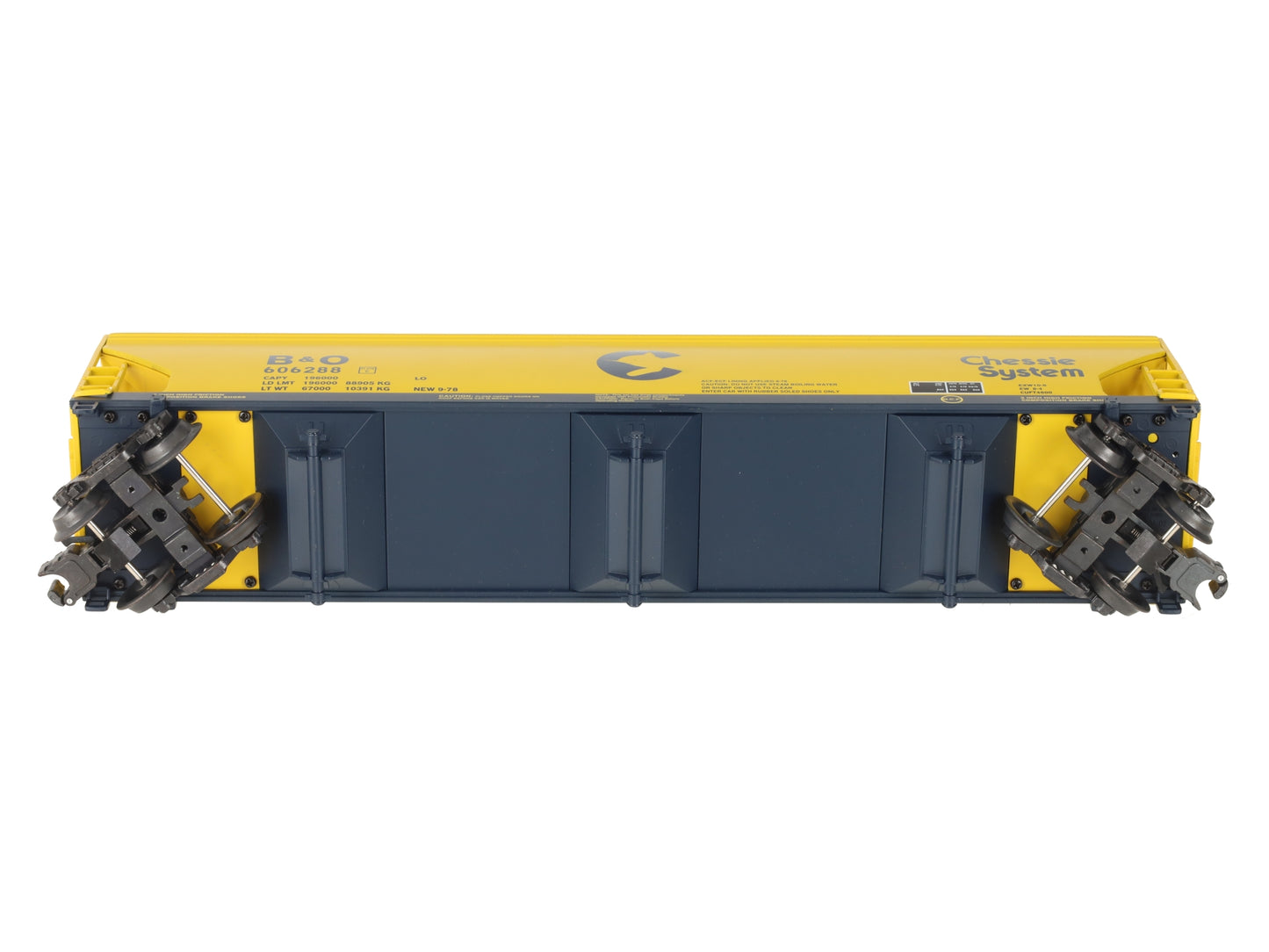 K-Line K6243-1091 O Gauge Chessie 3-Bay Centerflow Hopper #606288 LN/Box