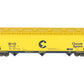 K-Line K6243-1091 O Gauge Chessie 3-Bay Centerflow Hopper #606288 LN/Box