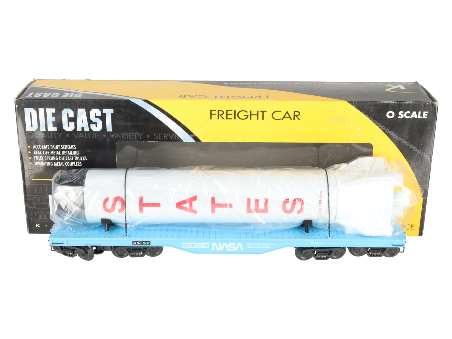 K-Line K693-8011 O Gauge NASA Flatcar with Rocket Booster #6938011 LN/Box