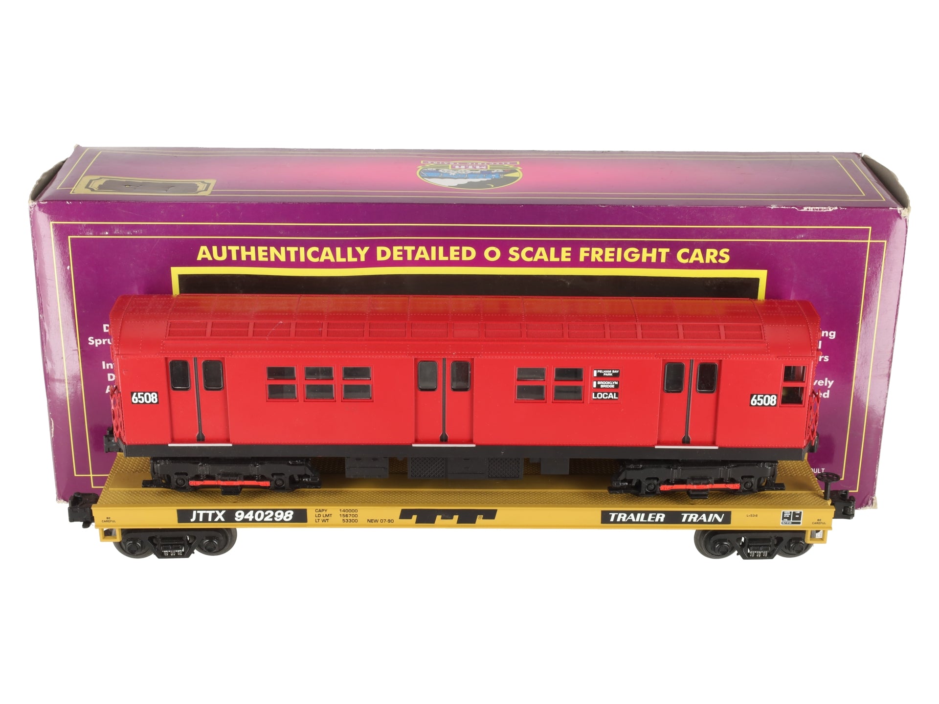 MTH 20-98364 O MTA Flatcar w/ Red R-17 Subway Car #940298 EX/Box
