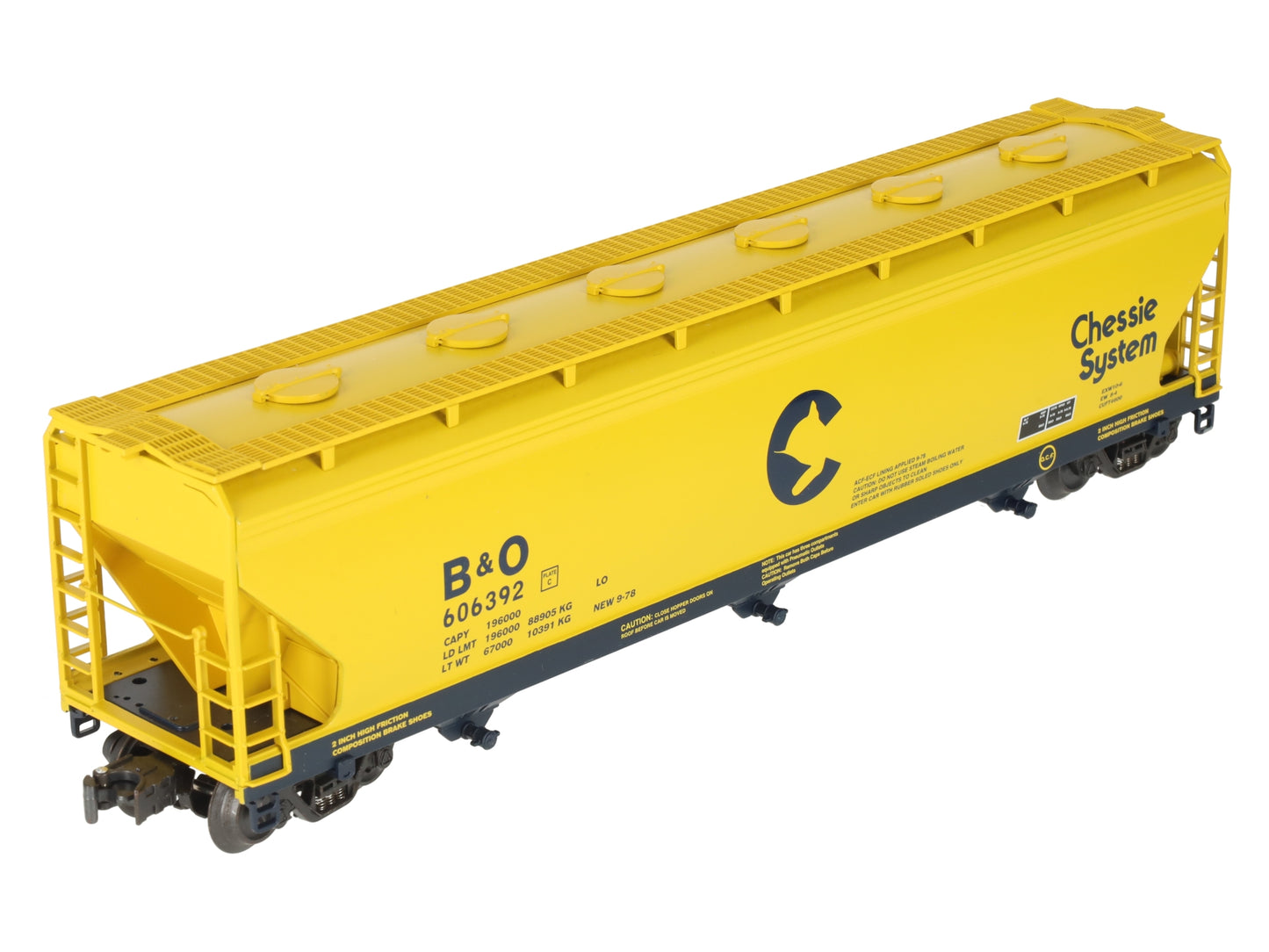 K-Line K6243-1091 Chessie System 3-Bay Centerflow Hopper #606392 LN/Box