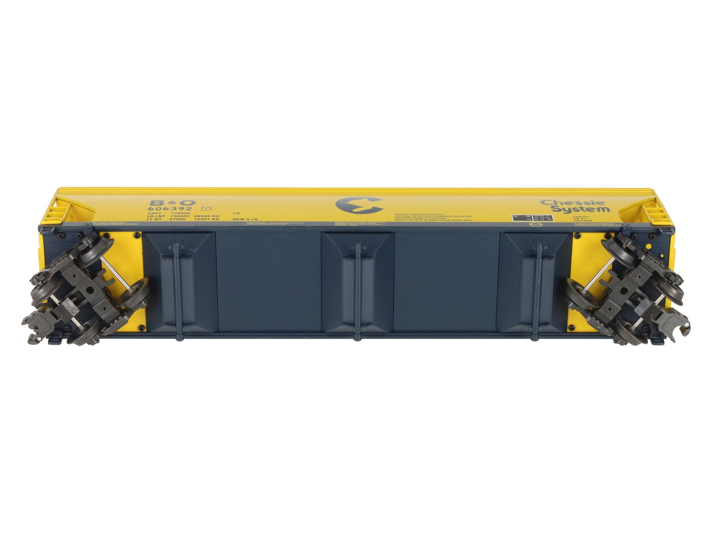 K-Line K6243-1091 Chessie System 3-Bay Centerflow Hopper #606392 LN/Box