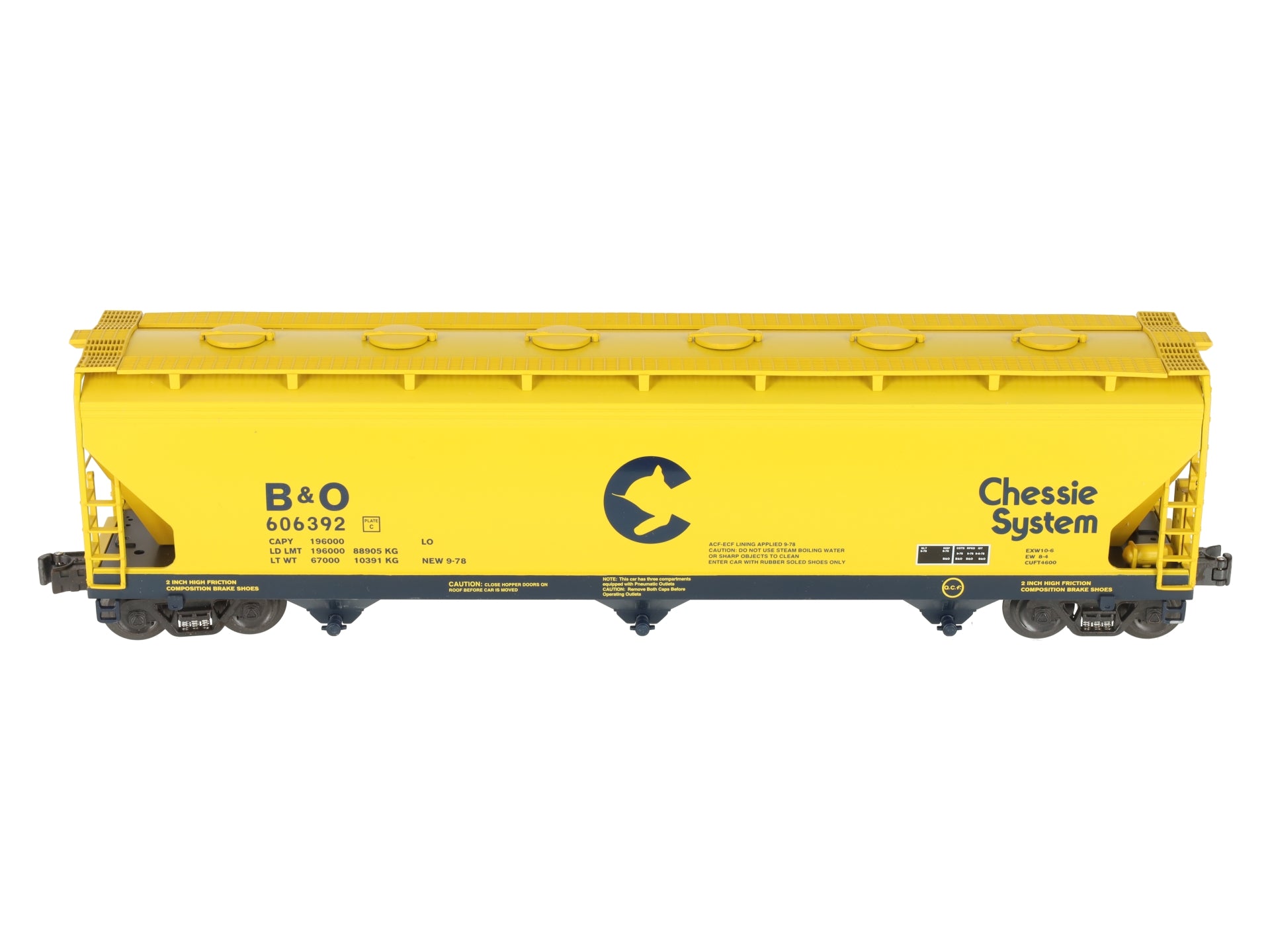 K-Line K6243-1091 Chessie System 3-Bay Centerflow Hopper #606392 LN/Box