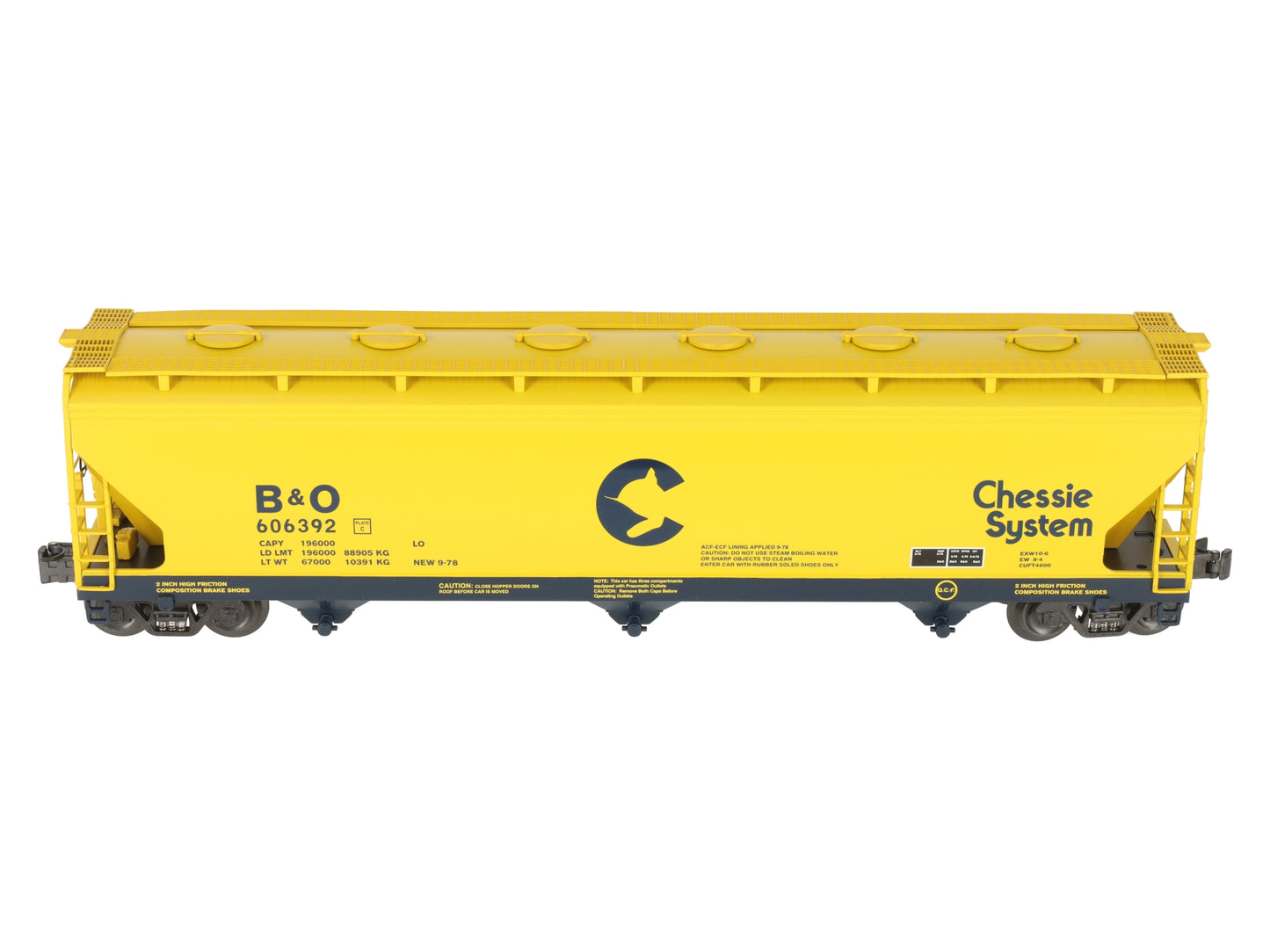 K-Line K6243-1091 Chessie System 3-Bay Centerflow Hopper #606392 LN/Box