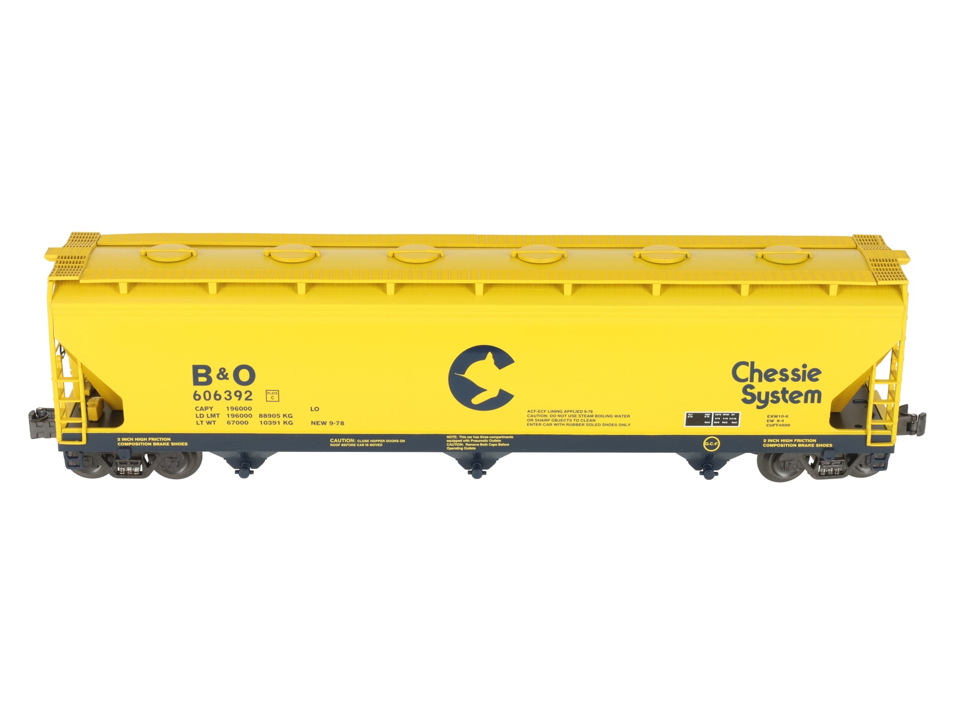 K-Line K6243-1091 Chessie System 3-Bay Centerflow Hopper #606392 LN/Box