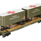 MTH 20-95405 O Gauge U.S. Army Flatcar w/ 2 PUP Trailers #1948 LN/Box