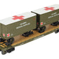 MTH 20-95405 O Gauge U.S. Army Flatcar w/ 2 PUP Trailers #1948 LN/Box