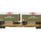 MTH 20-95405 O Gauge U.S. Army Flatcar w/ 2 PUP Trailers #1948 LN/Box