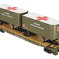 MTH 20-95405 O Gauge U.S. Army Flatcar w/ 2 PUP Trailers #1948 LN/Box